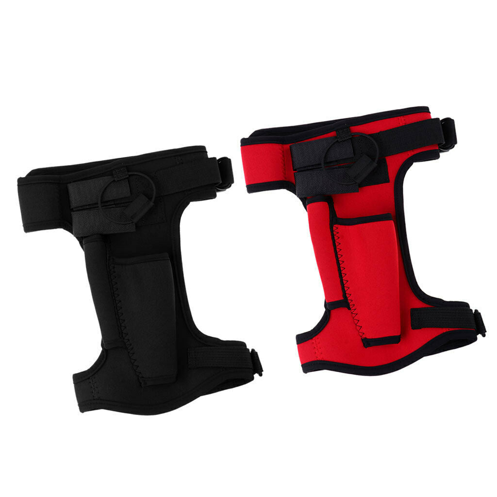 Pack of 2 Dive Sheath Thigh Holster for Snorkeling Gear Equipment Black+Red