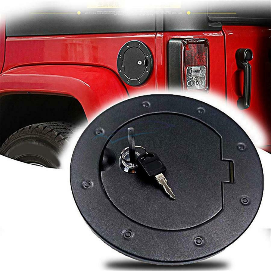 6.61" Non Fading Fuel Tank Cap Fuel Filler Door Cover For Jeep Wrangler JK 07-18