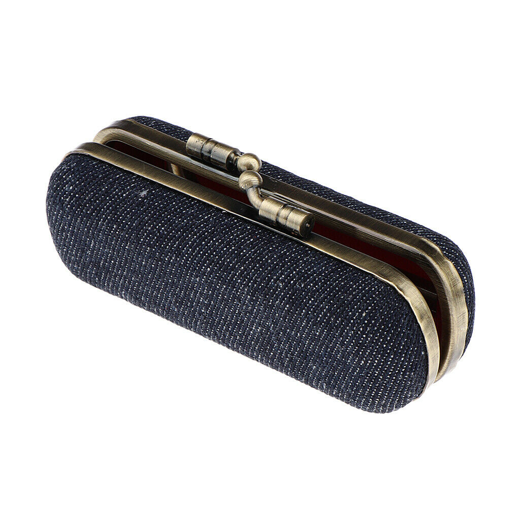 Lipstick Case Holder Box Organizer Bag with Mirror for Ladies Black Blue