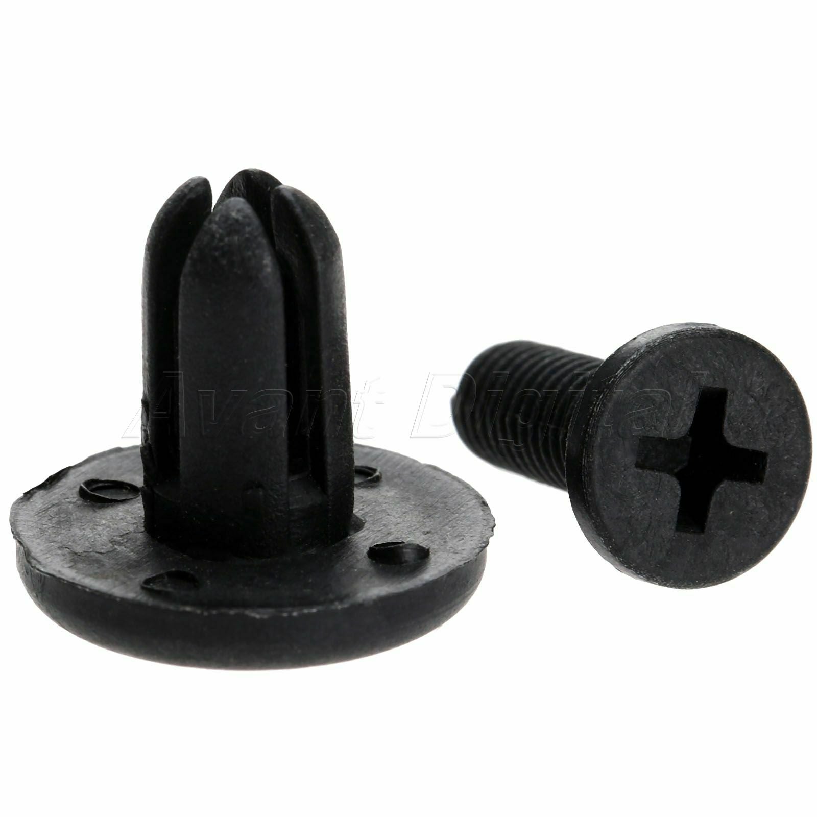 50 Black Plastic Rivets Fastener Fender Bumper Push Pin Clips for Xiali Geely