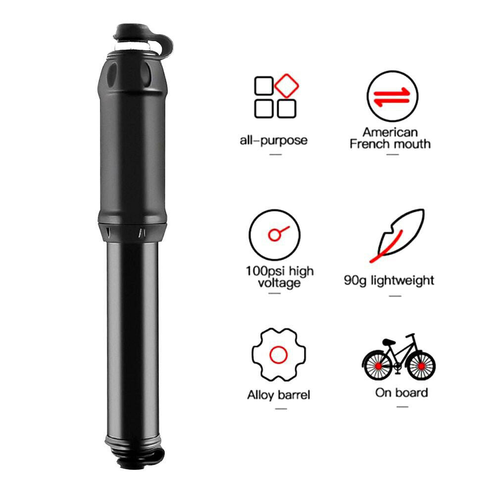 Portable Ball Inflator Hand Pump for Bike Bicycle Soccer Sport W/ Adapter Needle