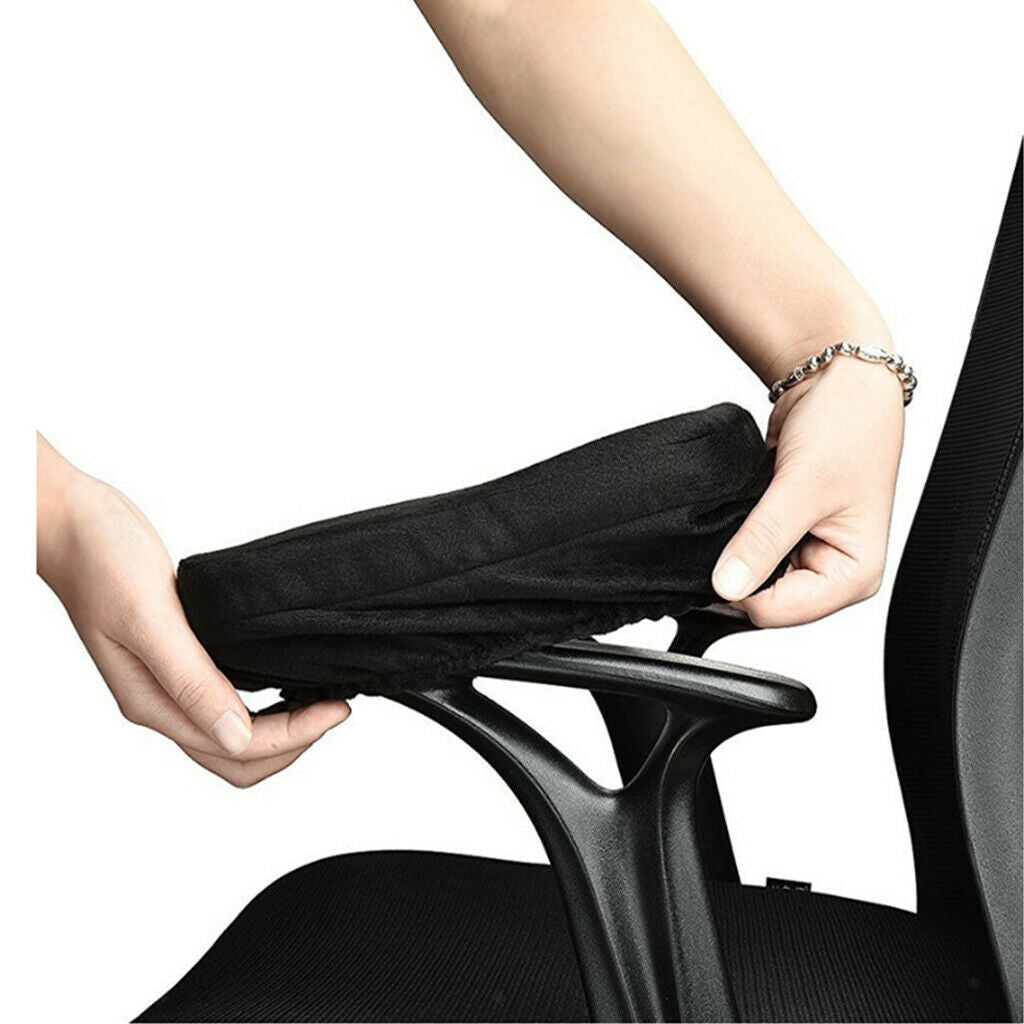 2X  1 Pair Chair Armrest Covers Elastic Protector chair Arm Cover  Black