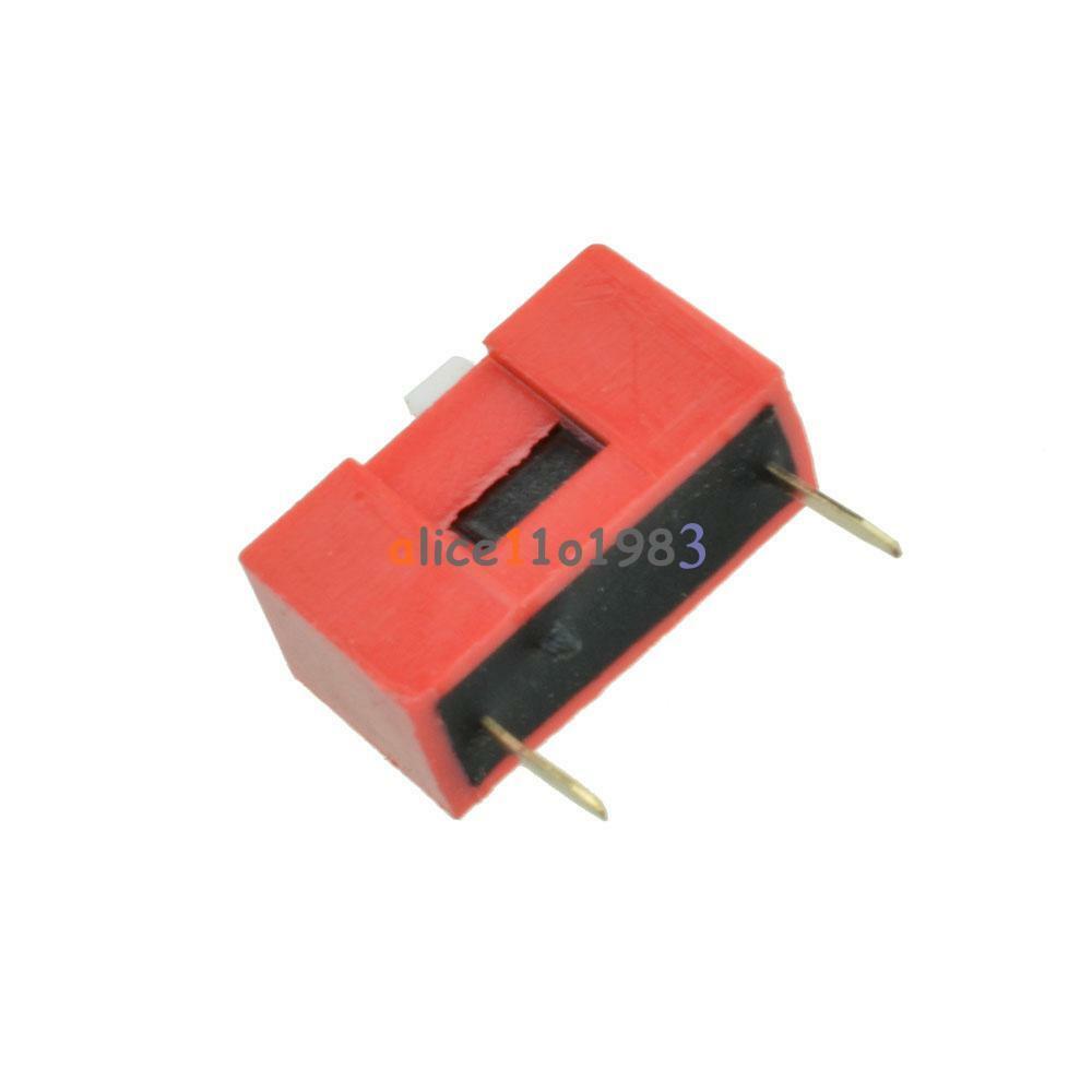 20Pcs Slide Type Switch Module 1-Bit 2.54mm 1 Position Way DIP Red Pitch