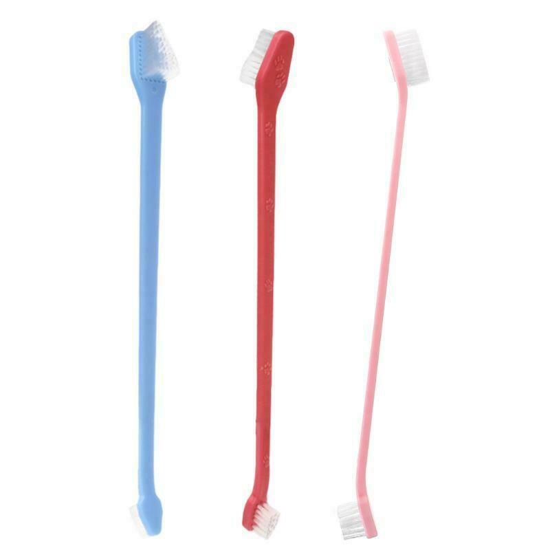 Durable Duel Dog End Cat Puppy Dental Pet Grooming Comfortable Toothbrush