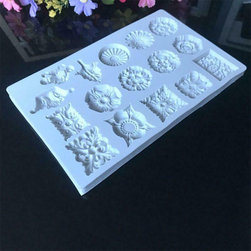 Baroque Fondant Mold Medallion Silicone Mold for DIY Baking Cake Cupcake Decor