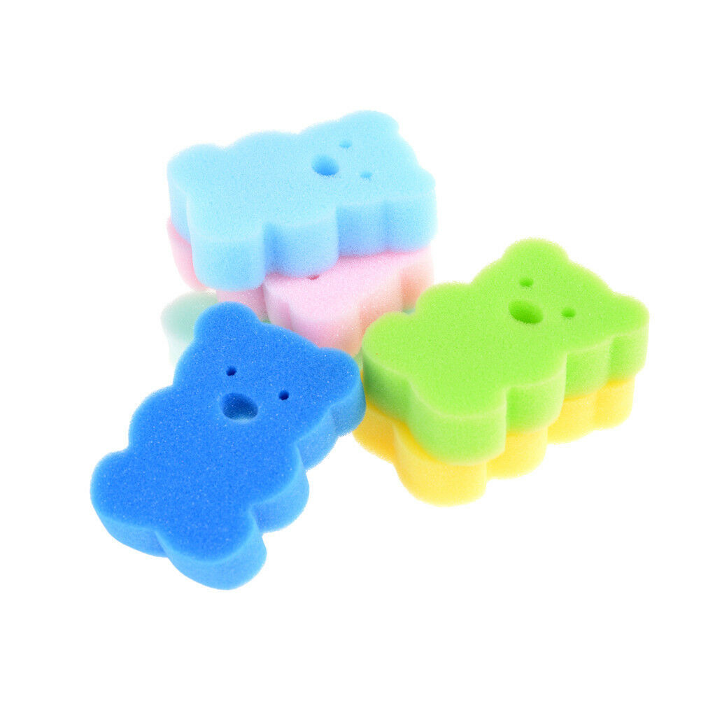 3X Baby Kids Newborn Bath  Brush Soft Pure Cotton Bath Foam Rub Shower Sp.l8
