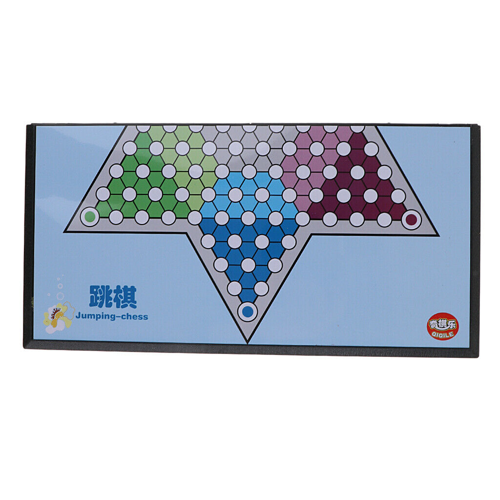 Chinese Checkers Table Game -  Folding Board, Unfold To 7.6x7.6 Inch