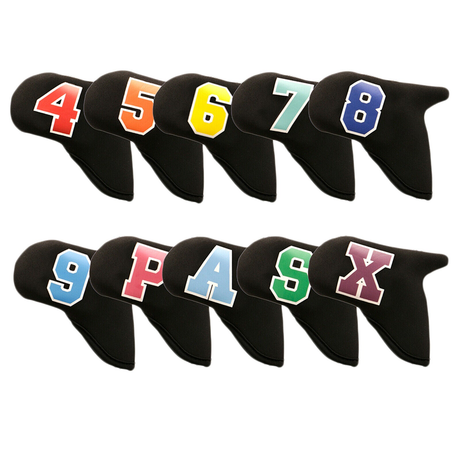 Golf Club Head Covers for Irons Hybrid Headcover Leather 10 Pack, Iron Golf