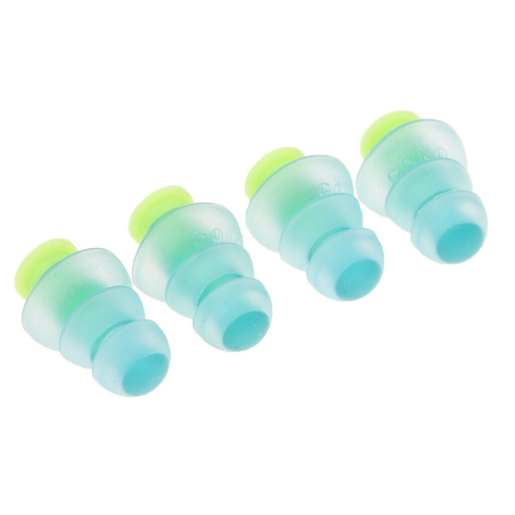 2 Pairs Silicone Earplugs Noise Canceling / Soundproof Foam Ear Plugs Protect