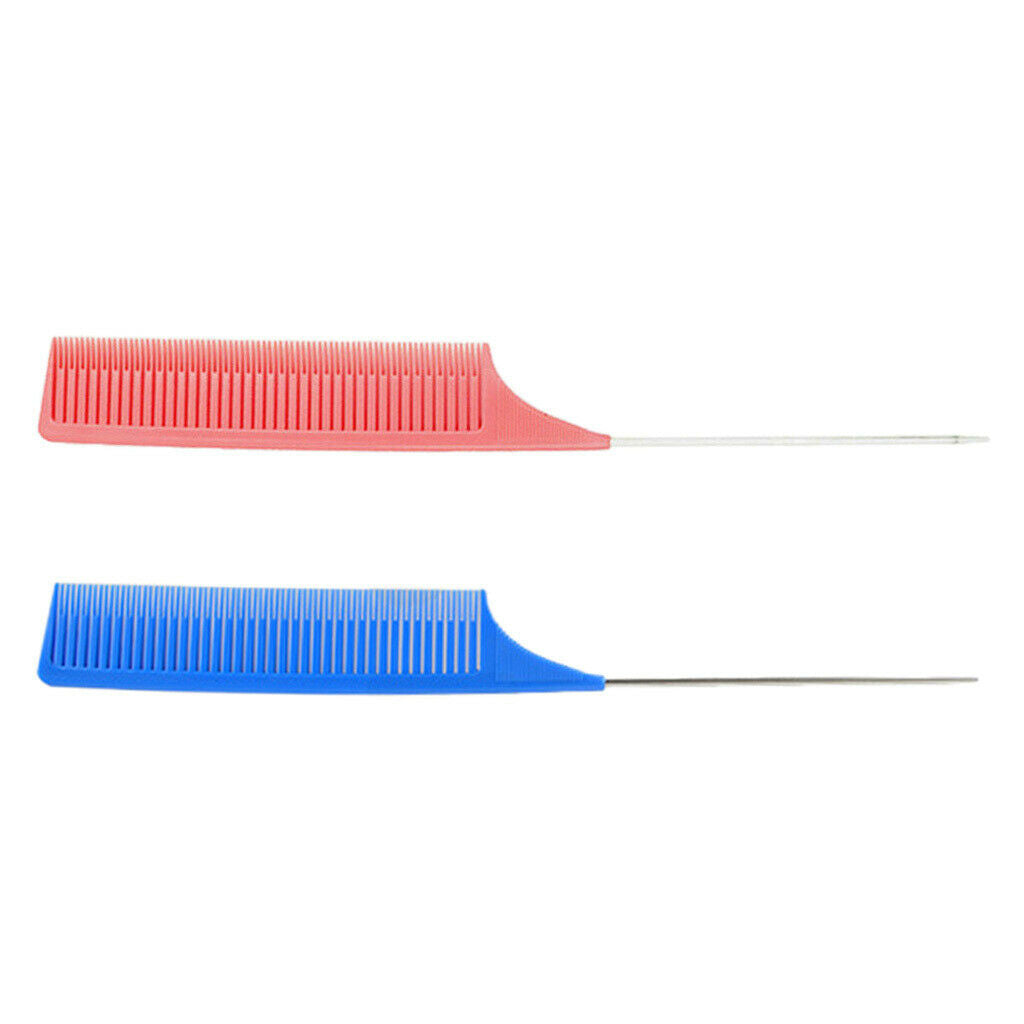 2x Plastic Weaving Highlighting Foiling Hair Comb Styling Dyeing Combs