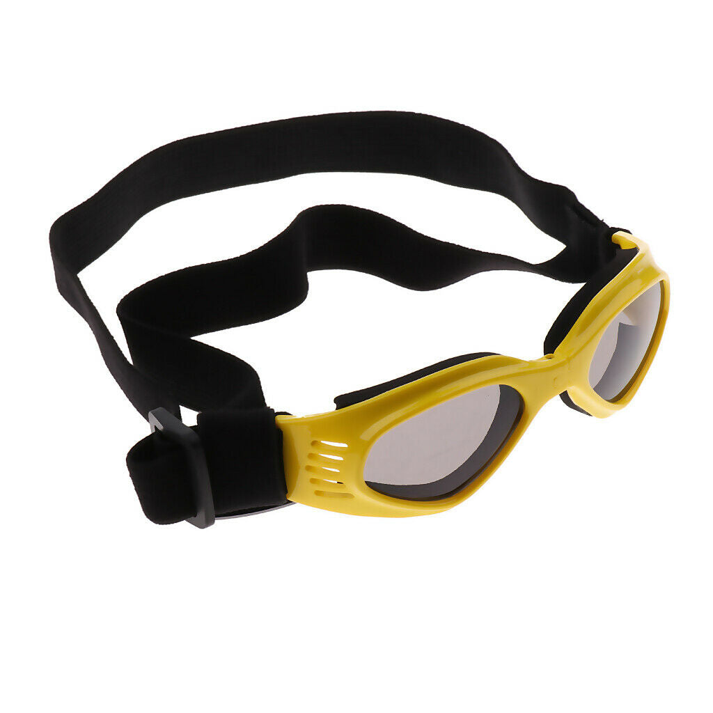 Pet Dog Goggles UV Sunglasses Anti-wind Glasses Eye Wear Protection  Yellow