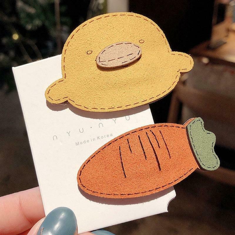 New Little Yellow Duck Radish Hairpin Childish Cute Side Clip Baby Girl Teens