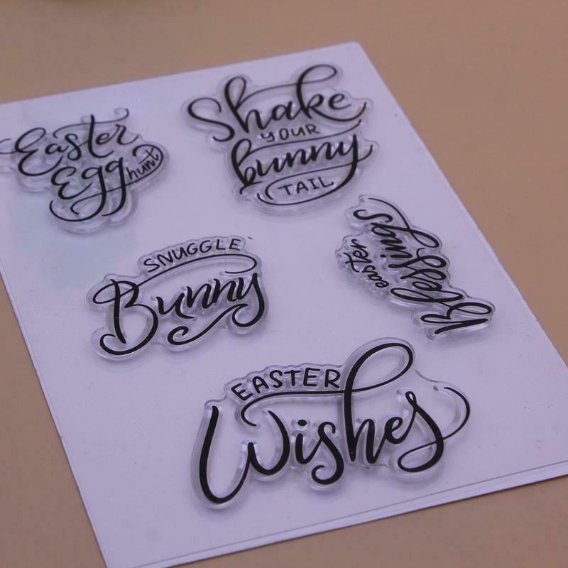 Easter Wishes Silicone Clear Seal Stamp DIY Scrapbooking Embossing Photo Album