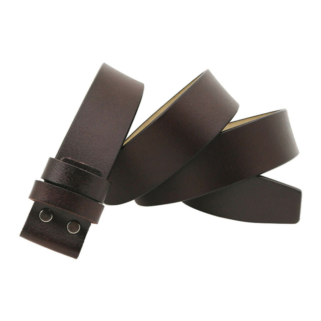 2Pcs Men Leather Belt No Buckle Straps Casual for Fashion Trousers Accessories