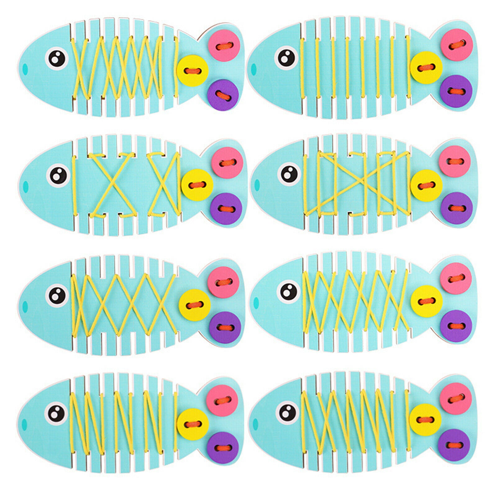 Threading Line Fish Educational Toys Threading Toys Teaching Aids Children