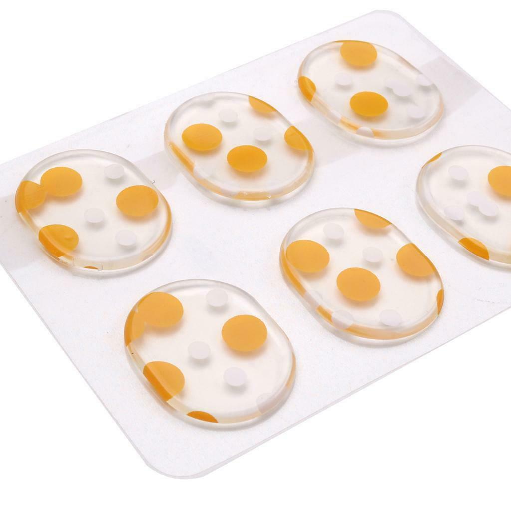 6Pcs Drum Dampening Control Gel Pads Drum Dampener Tone Control Yellow