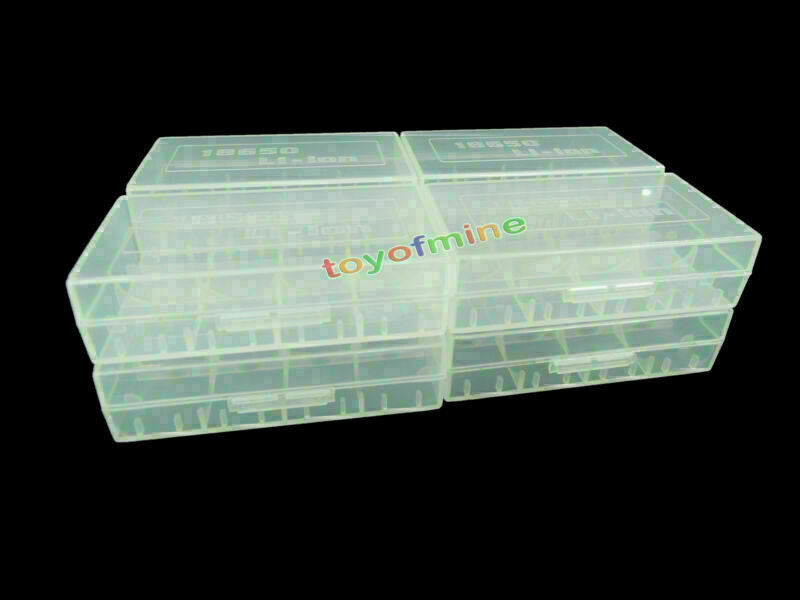 8 x  /16340/CR123A Transparent White Battery Case Holder Storage Box
