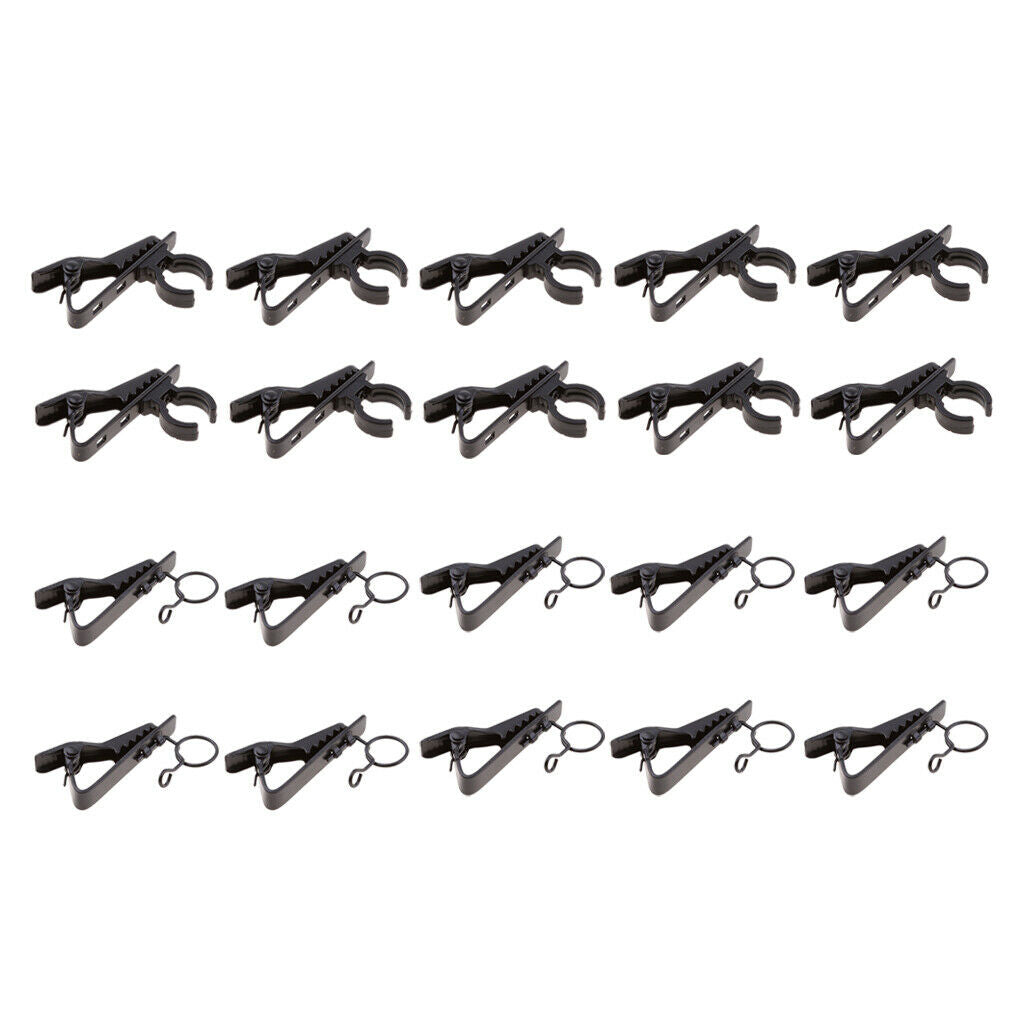 20 Pieces Ring-type Lapel Lavalier Tie Microphone Metal Clips Holder