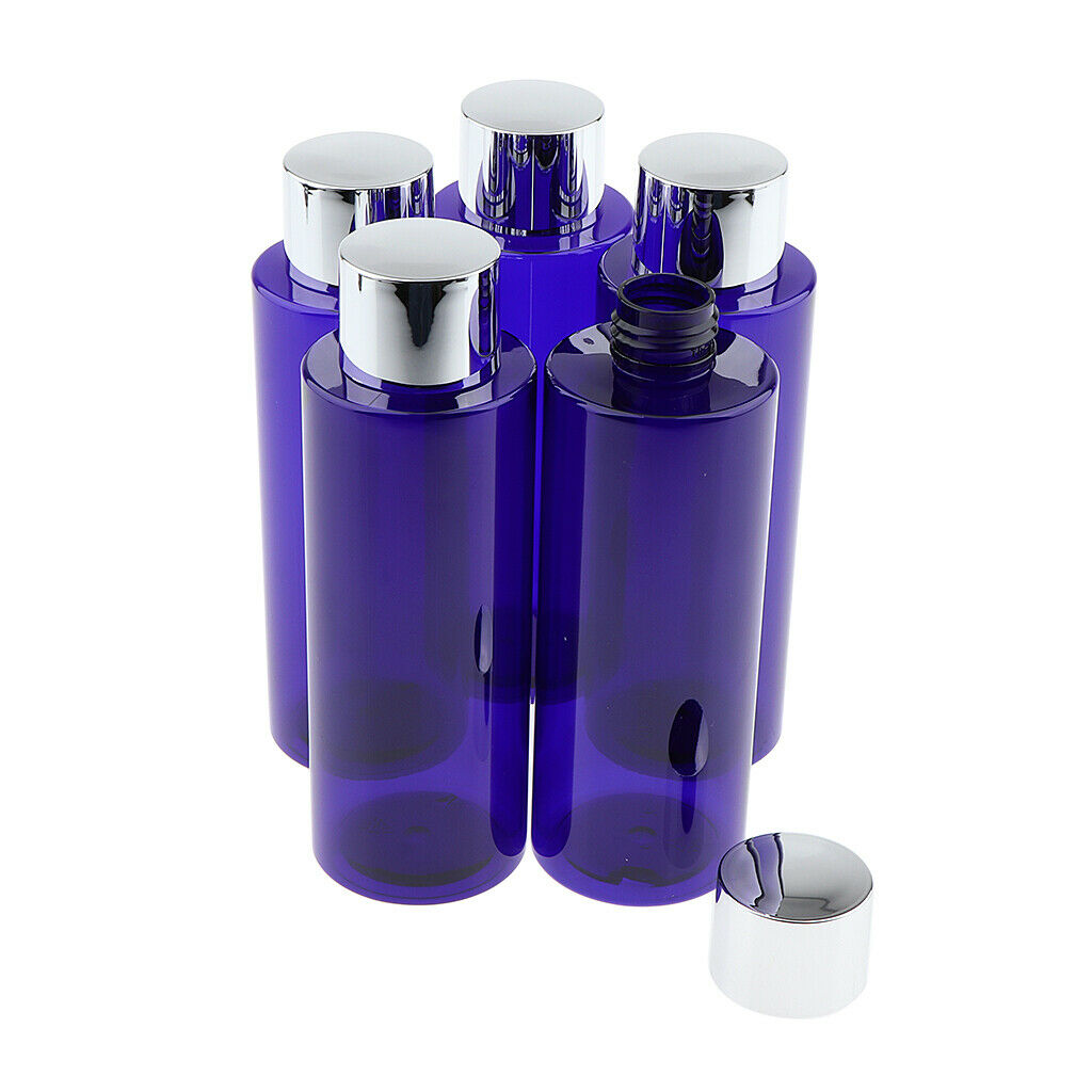 5pcs Empty Refillable Makeup Lotion Essential Oil Bottles Liquid Contaiers 200ML