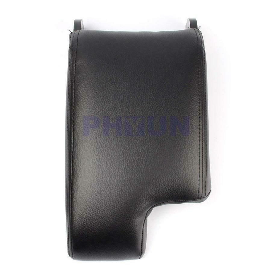 Black PU Leather Armrest Center Console Pad For BMW E46 3 Series 1999-2006