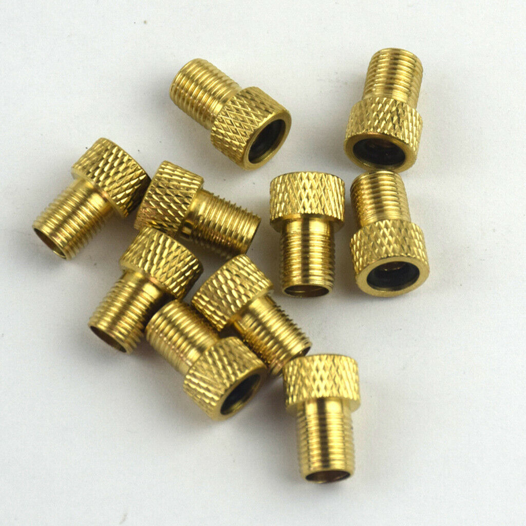 10 Pieces Presta To Schrader Adapter Reticular Grain Bicycle Valve Converter