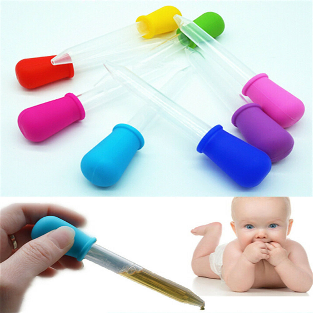 1PC Newborn Baby Kids Silicone Plastic Feeding Medicine Dropper Spoon Bure.l8