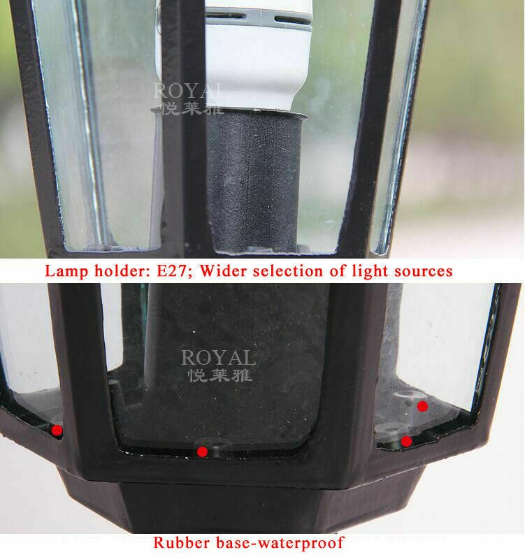E27 Holder 90-260V Waterproof Outdoor Aluminium alloy Wall Lamp Sconce Lamp