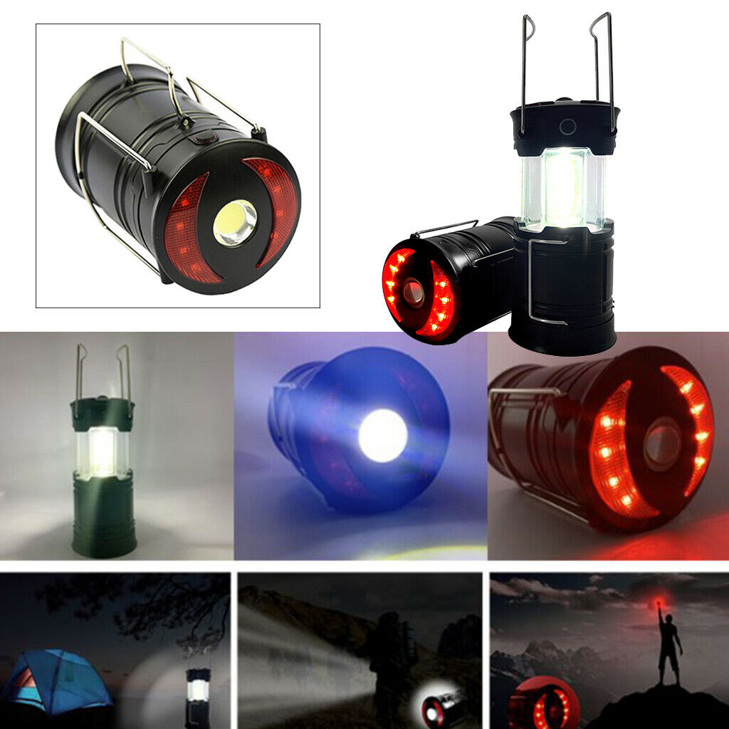 2-In-1 COB Camping Lantern Flashlight Ultra Bright DURABLE Water Resistant