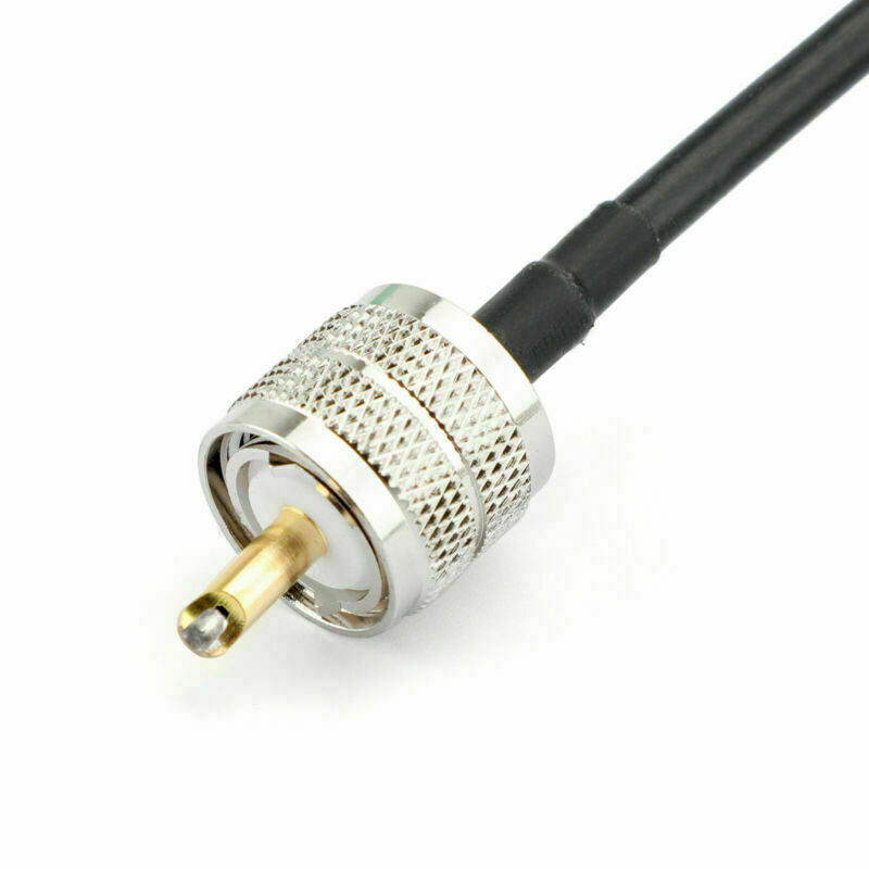 1Pcs UHF PL259 Male to Male Plug Coax Pigtail Jumper Coaxial Cable RG58 25cm CA