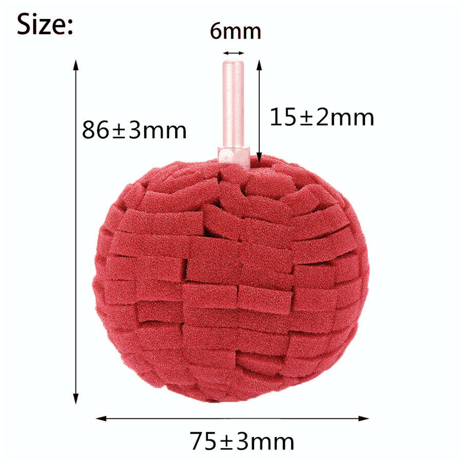 3"(76mm) Buffing Ball Finishing Buff Polishing Pad For Car Polishing Convenient