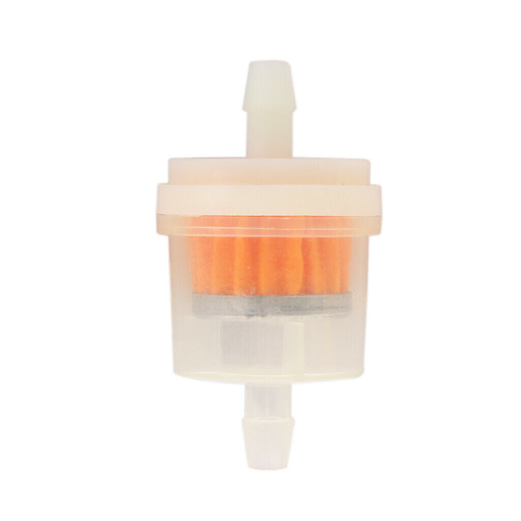 10pcs Plastic Inline Oil Fuel Filter For 1/4'' 6mm Fuel Hose Motor ATV