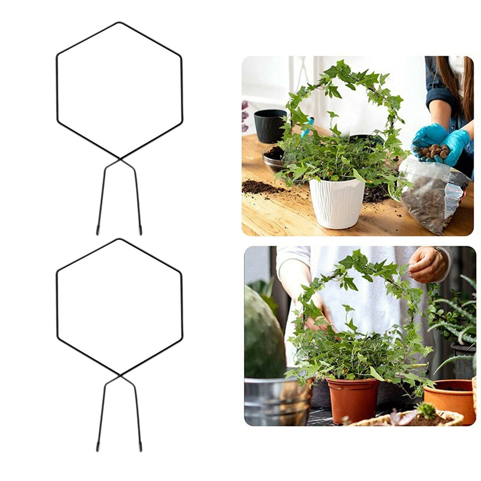 Metal Trellis for Potted Plants Outdoor Climbing Plant Support Stakes B