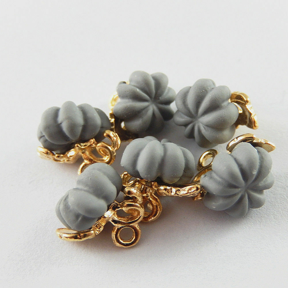 20 pcs Halloween Electroplated Zinc Alloy Pumpkin Charms Necklace Pendant Crafts