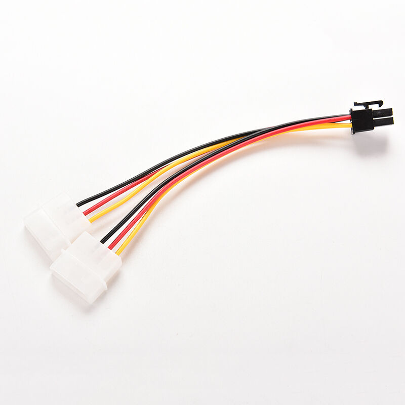Dual (2x) Molex (4Pin) to PCI-E (6Pin)Power Converter Adapter Connector Cabl  Tt