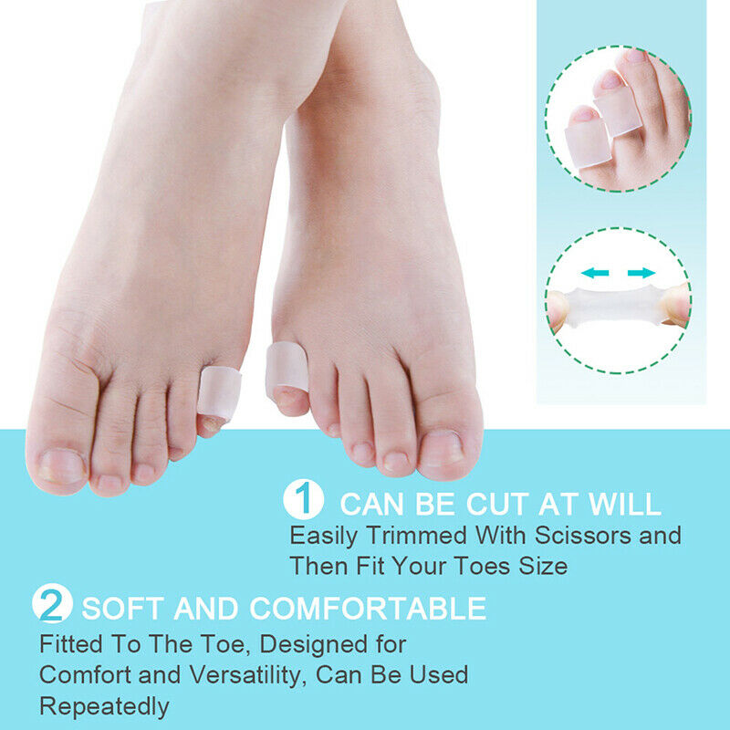 16 Pcs Silicone Gel Thin Toe Protector Thumb Separator Corns Hallux Foot .l8