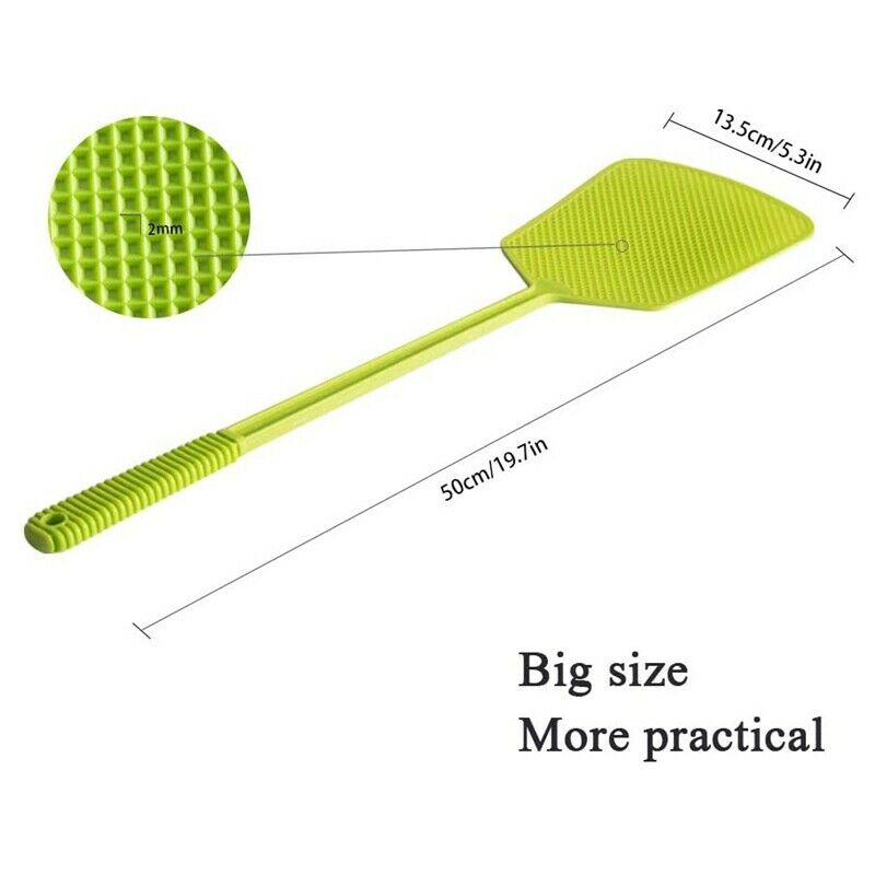 Fly Swatter 10Pack Manual Swat Pest Control Long Handle Swatter Plastic Fly A9H2