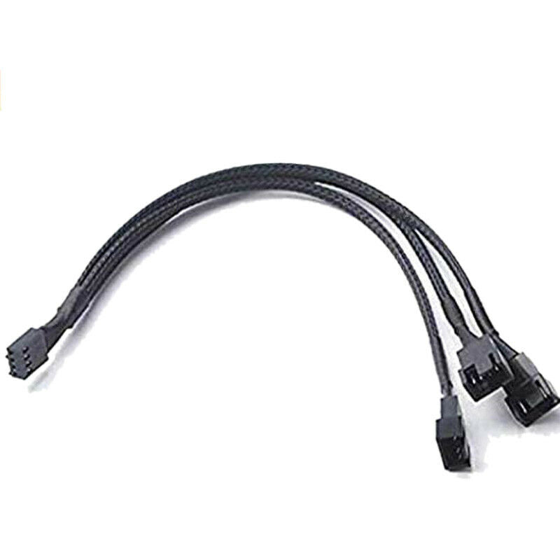4 Pcs PWM Fan Splitter Cable,Fan Adapter Cable Connector 4 Pin 1 to 3 Conve B7X1