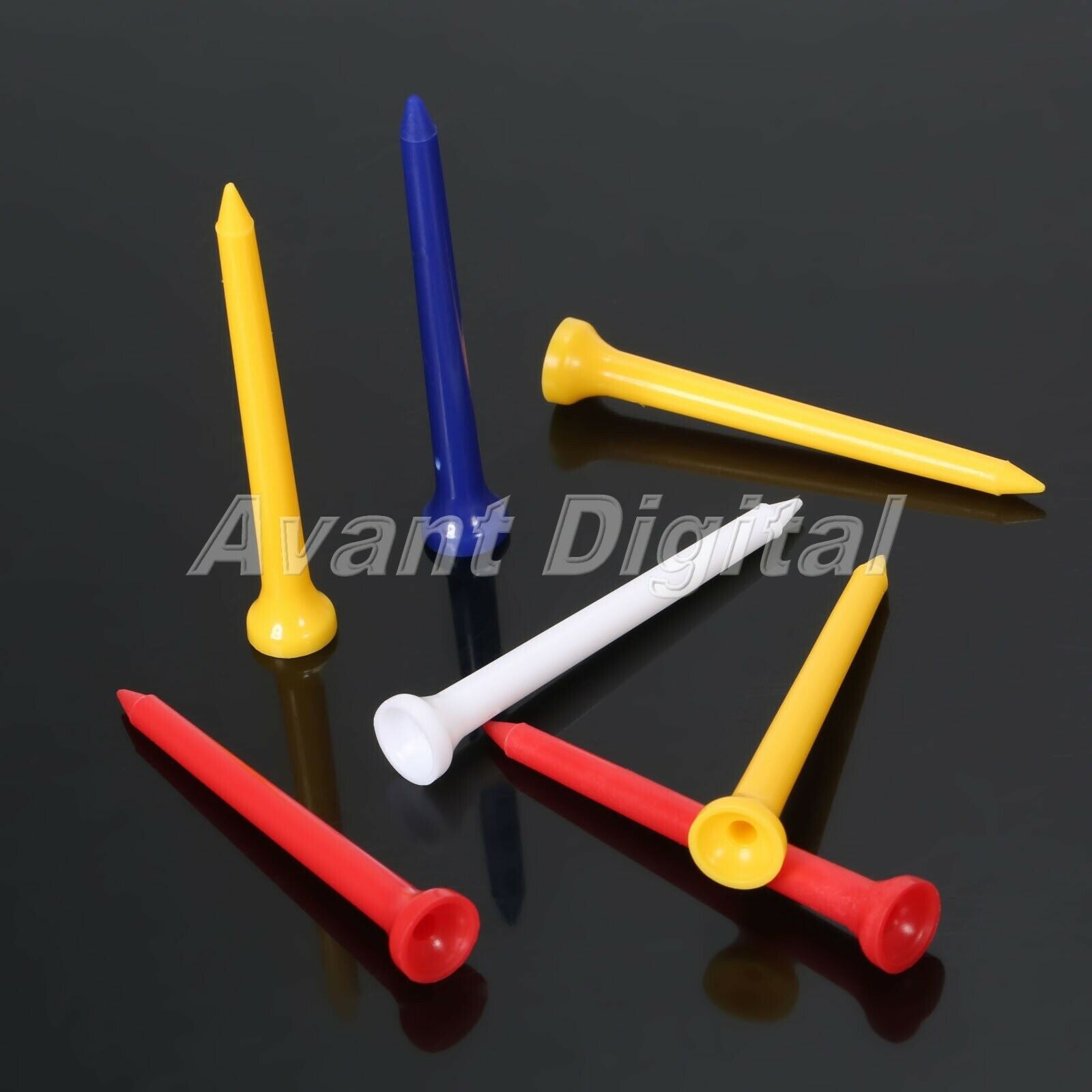 70mm Multicolor Low-resistance Golf Tees Outdoor Sports Plastic Golf Accessories