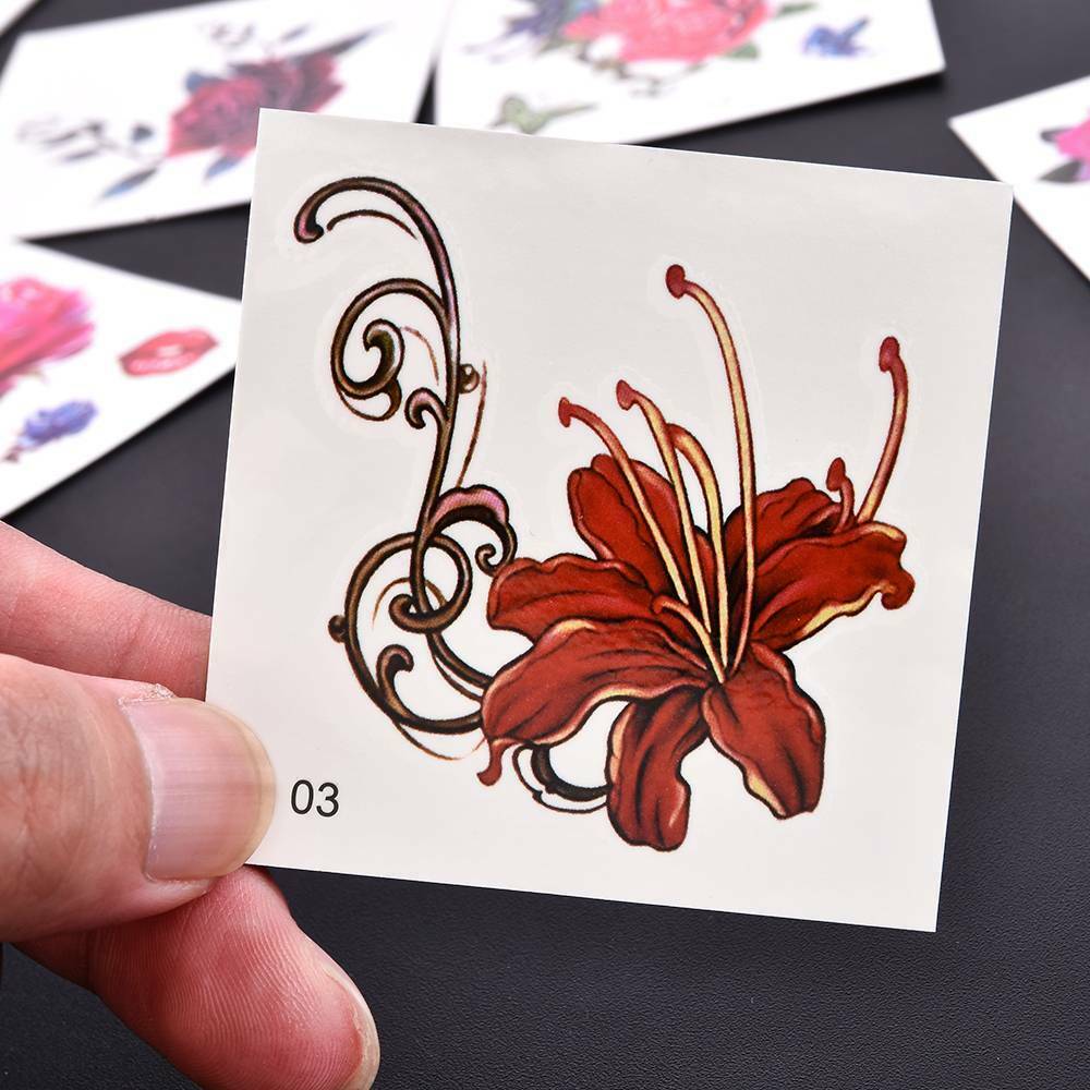 66Sheets Flower Butterfly Temporary Tattoo Body Arm Leg Art Waterproof Stickers