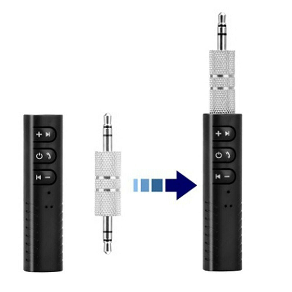 2 Pack Mini Wireless Bluetooth Receiver Car Kit 3.5mm Jack Auxiliary Adapter