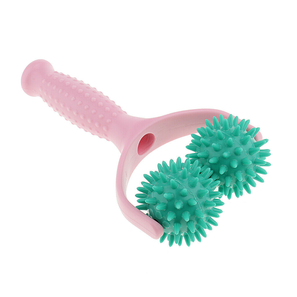 Acupuncture Shoulder Muscle Massager Roll Massage Ball  Pink + Green