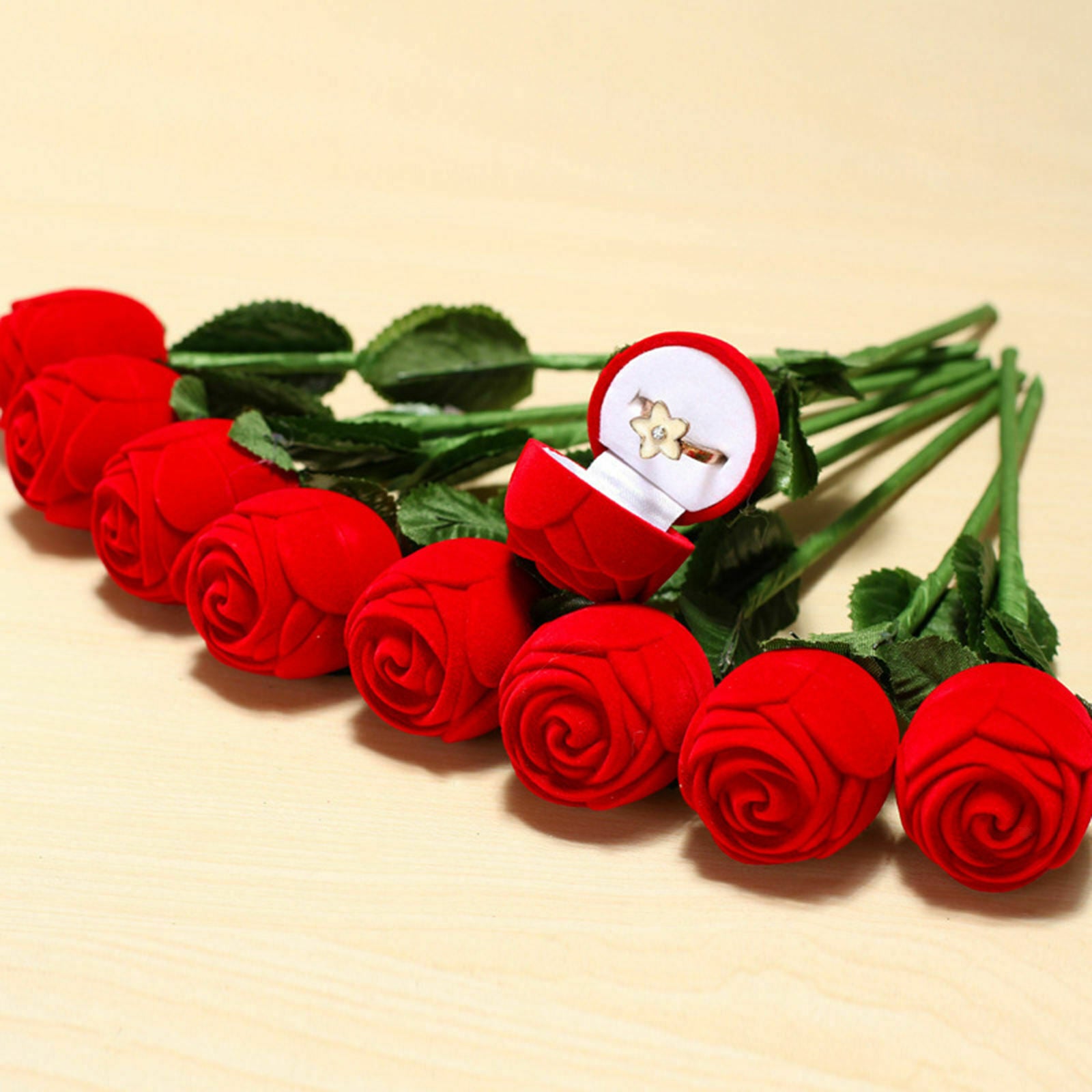 1pcs Rose Shape  Box Valentine's Day Wedding Anniversary for Girlfriend Wife