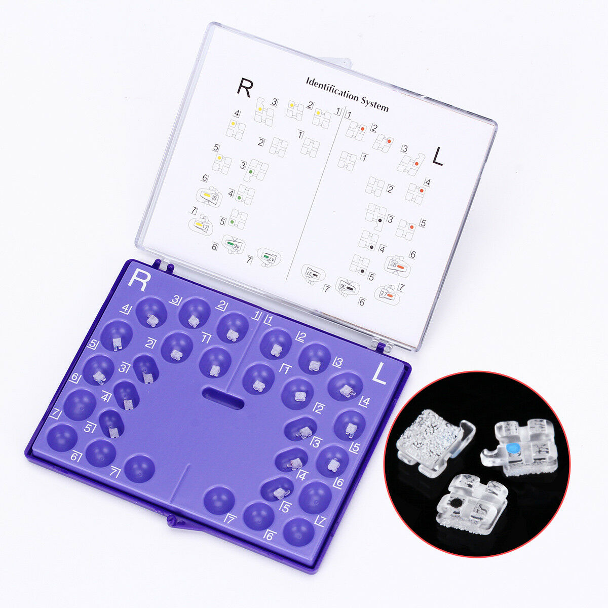 Dental ortodoncia de soportes Brace zafiro de cerámica Mini Roth.022 3-4-5 Ganch