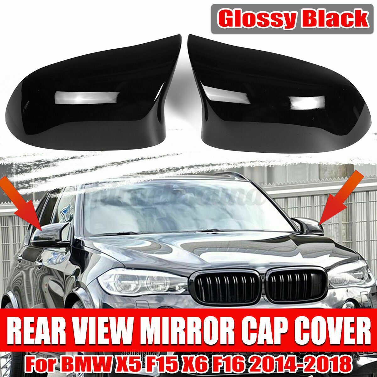For BMW X3 F25 X4 F26 X5 F15 2014-2018 Car Side Wing Mirror Cover Rear-View Caps