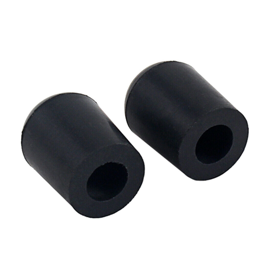 Set of 2 Black Cello Tail Column Foot Brace Rubber Pad Instruments Accessory