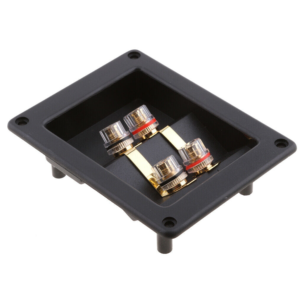 2X Double Speaker Subwoofer Box Square Box Twin Dual Terminal Binding Post