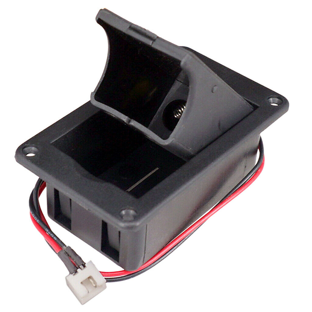 9V battery box for active guitar bass with contact spring & 2-pin plug