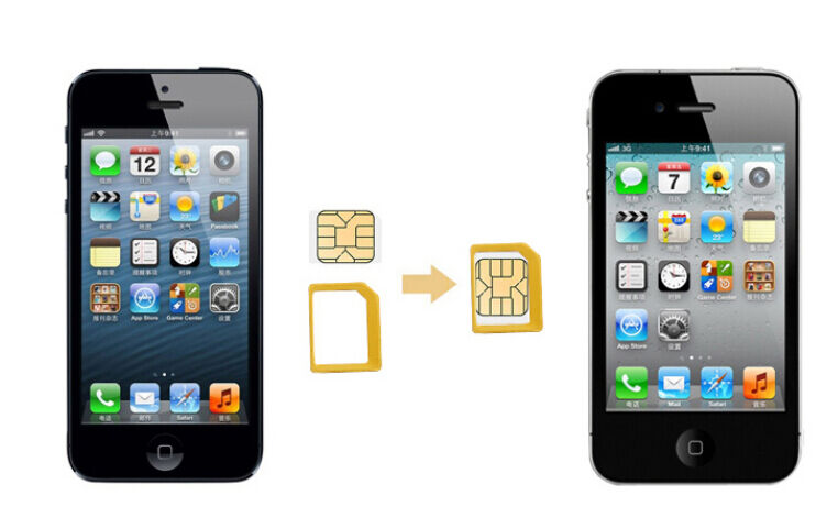 Metal4 in 1 Nano Sim Card to Micro Sim Card Standard Sim Card Adapter Adaptor