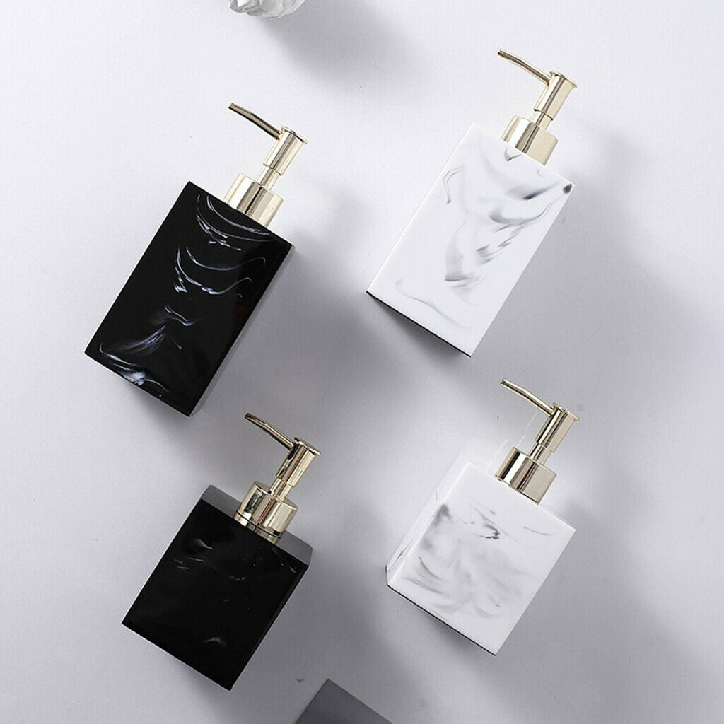 Refillable Soap Dispenser Kitchen Bathroom Pump Bottle Container Black
