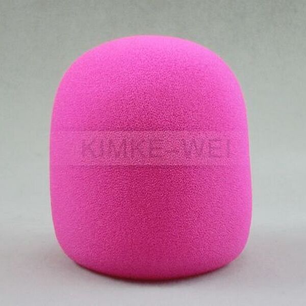 10x Pink Handheld Stage Microphone Windscreen Foam Mic Cover Karaoke DJ 65x40mm